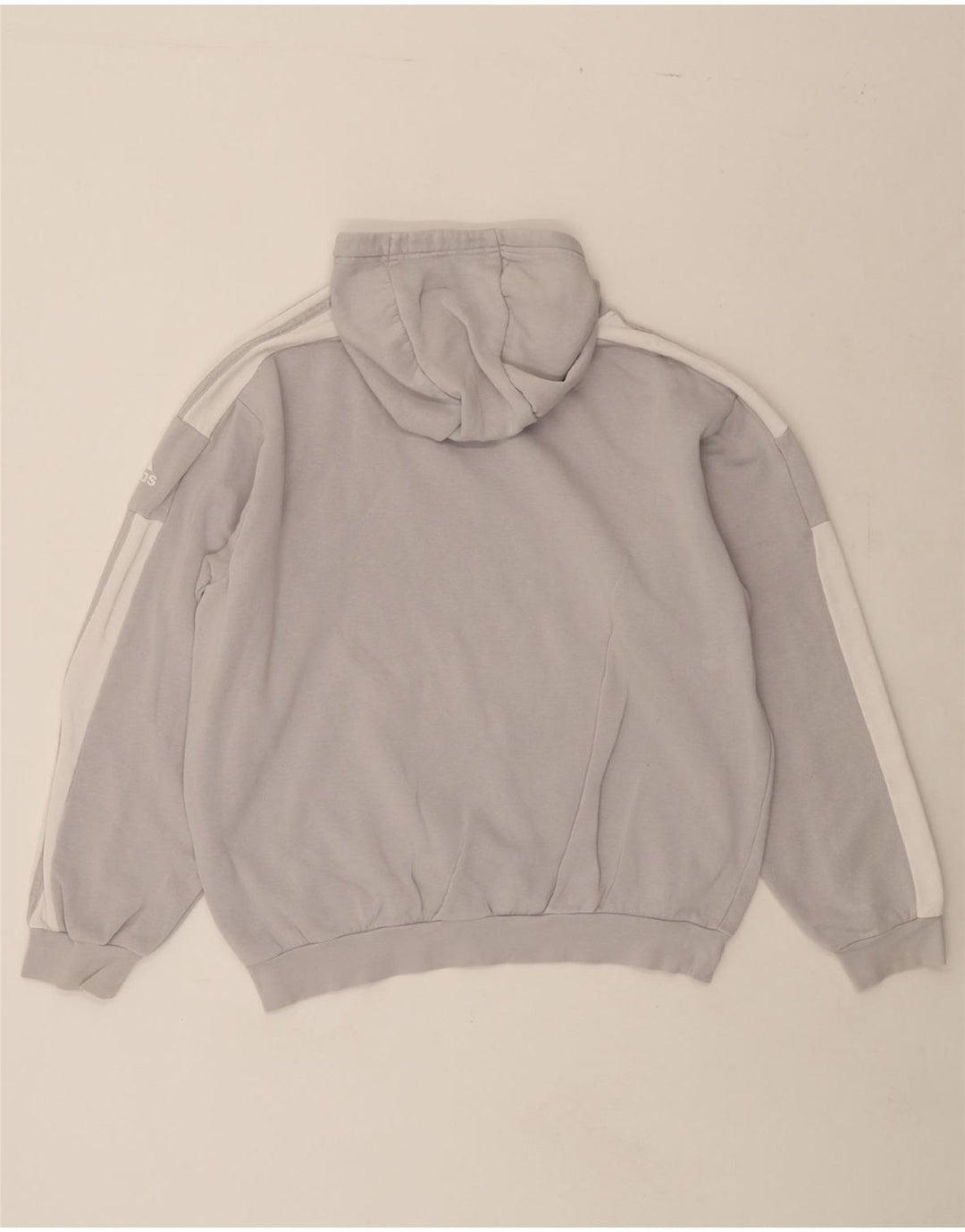 ADIDAS Mens Hoodie Jumper Medium Grey Cotton Vintage Adidas and Second-Hand Adidas from Messina Hembry 