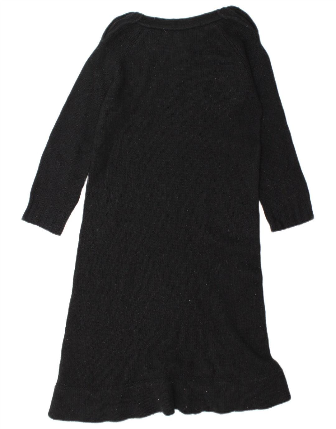 Zara Femme Robe Pull UK 12 Laine Noir Moyen