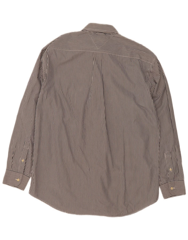 Tommy Hilfiger Chemise homme Taille 16 1/2 17 Grand coton à fines rayures noires