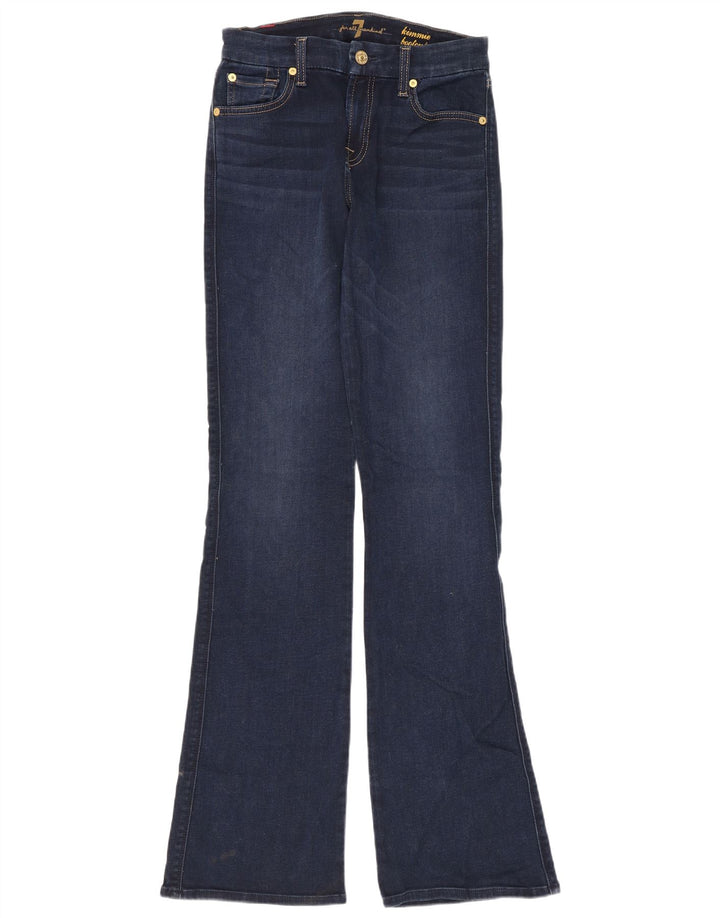 7 For All Mankind Jean Bootcut Femme W26 L33 Bleu Marine Coton