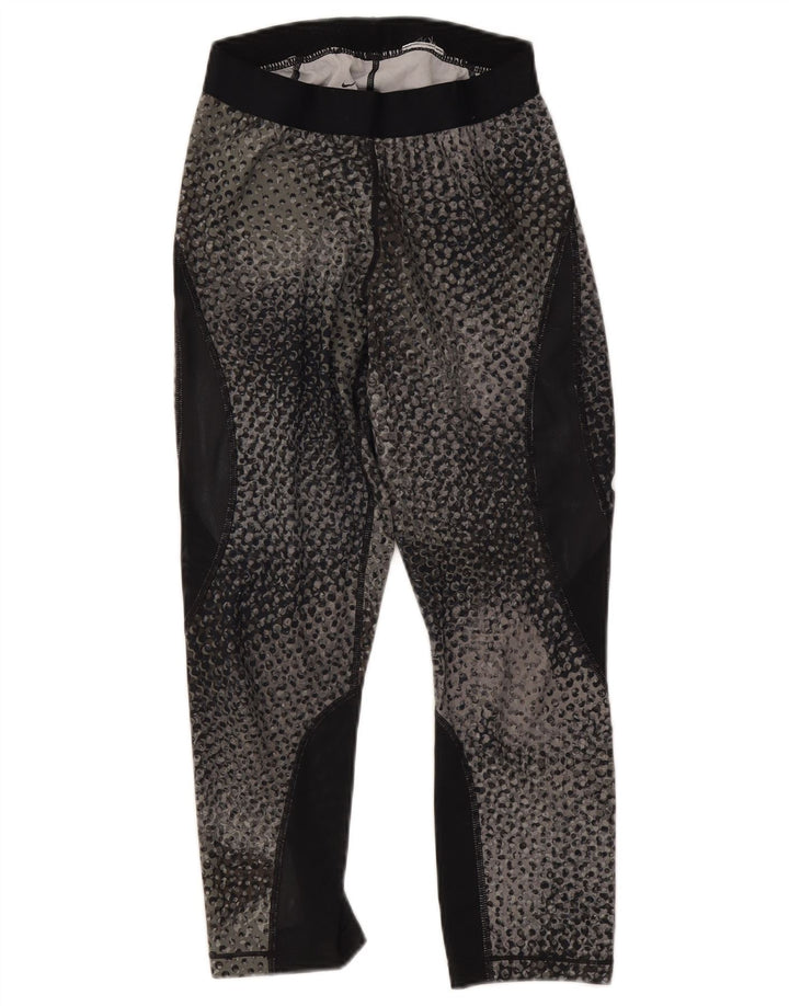 Nike Legging Capri Femme UK 12 Gris Moyen Colorblock