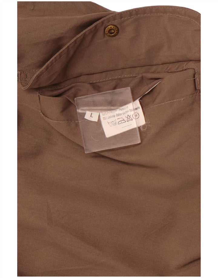 VINTAGE Veste réversible homme UK 40 Grand Marron Check Polyester