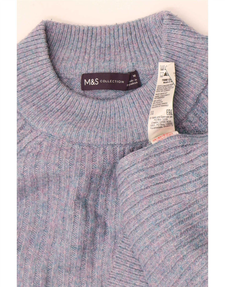 Marks & Spencer Pull à col rond pour femme UK 14 Bleu marine moyen