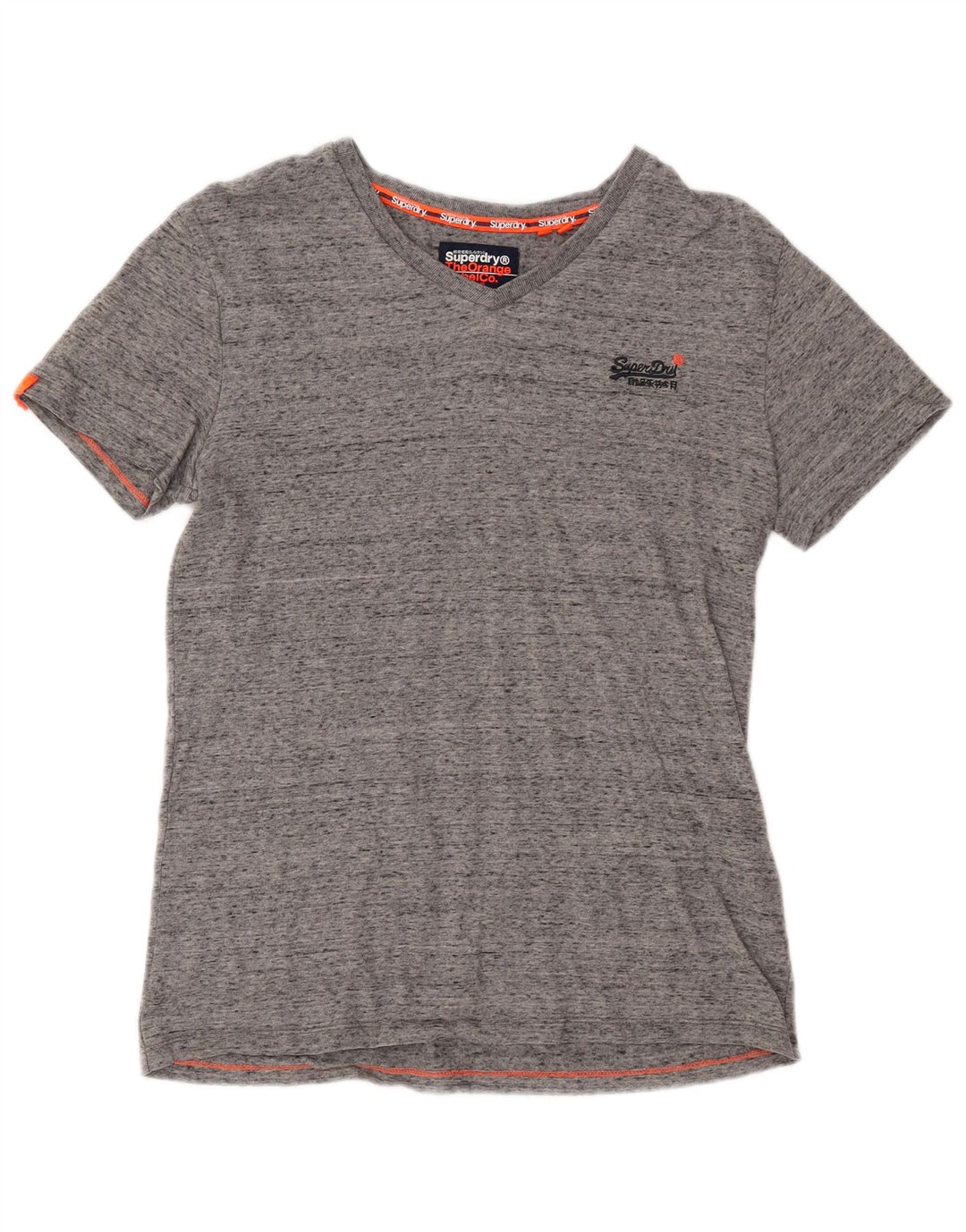 SUPERDRY T-Shirt Homme Petit Gris Moucheté Coton