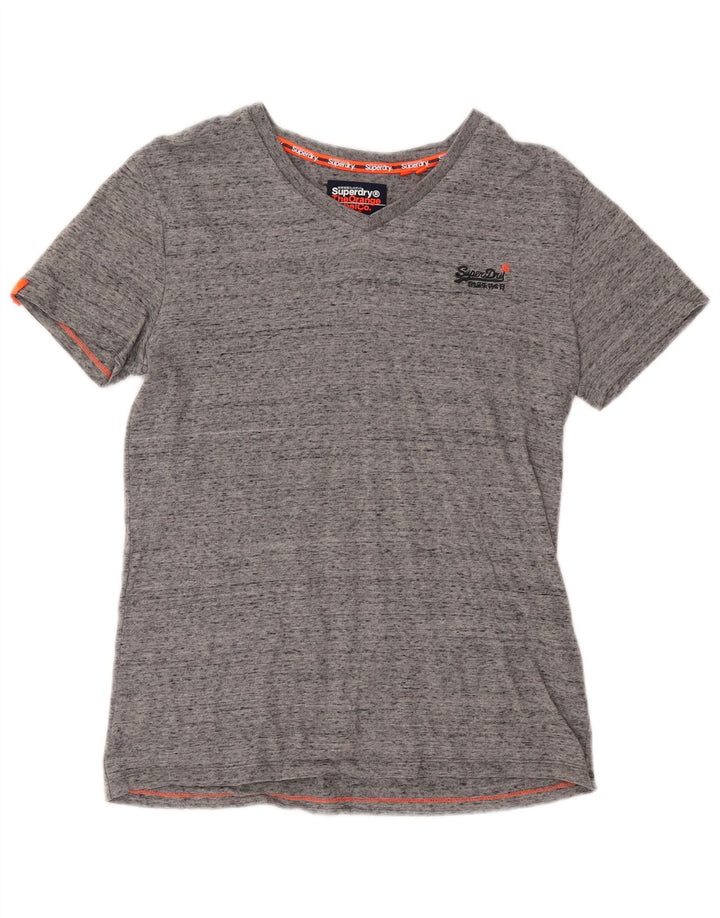 SUPERDRY T-Shirt Homme Petit Gris Moucheté Coton