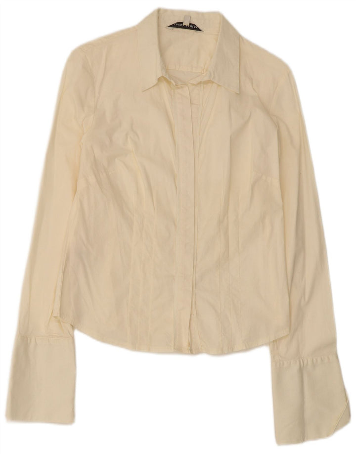 Laura Ashley Chemise formelle pour femme UK 12 Coton beige moyen