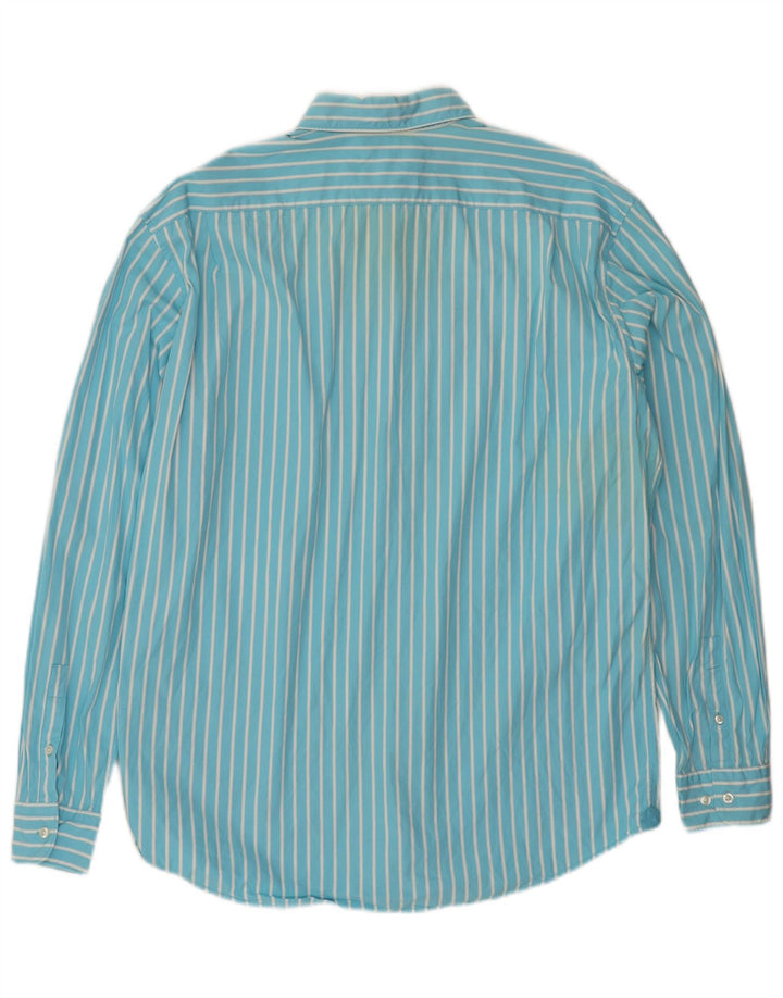 LACOSTE Chemise Regular Fit Homme Taille 42 Grand Coton Rayé Bleu