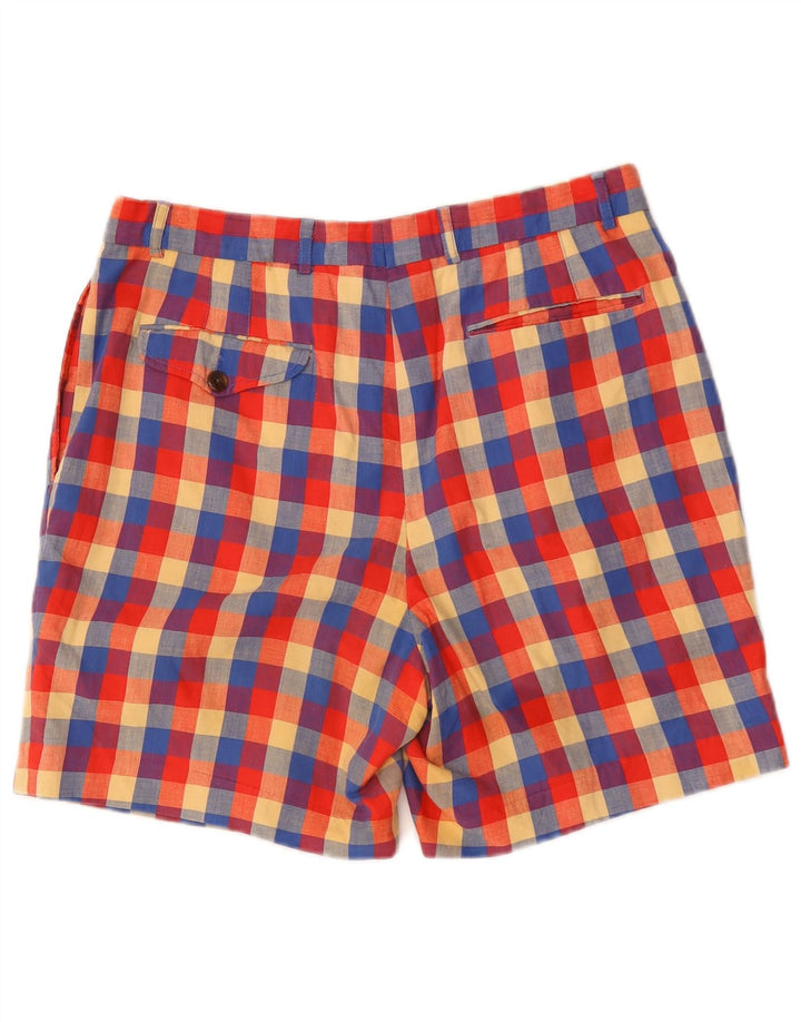 PENINSULA Short Chino Homme Moyen W30 Coton Vichy Multicolore