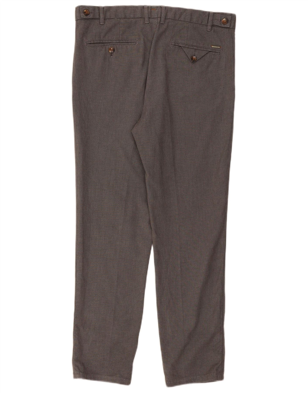 ZARA Pantalon de costume slim pour homme EU 42 Large W32 L28 Gris Pied-de-poule