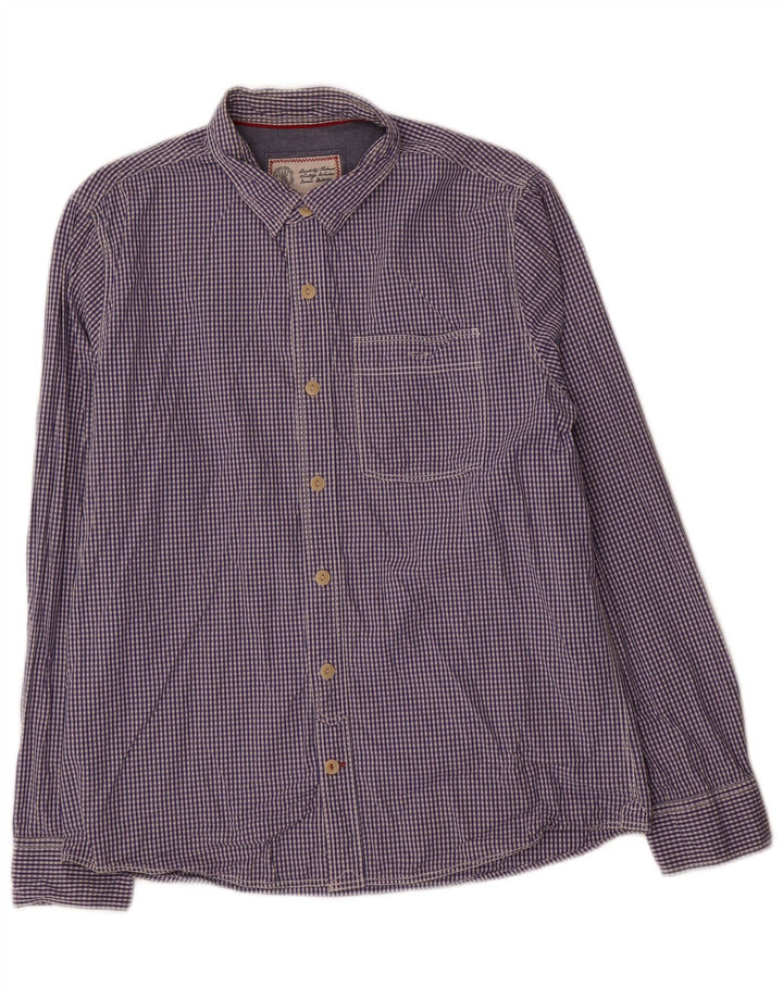 Chemise Homme Fat Face Grand Coton Vichy Bleu