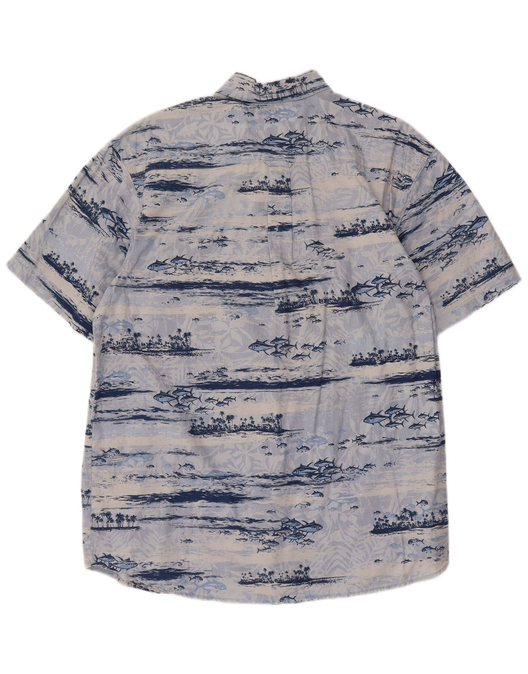 Columbia Chemise à Manches Courtes Abstract Pattern Homme Bleu Moyen Coton