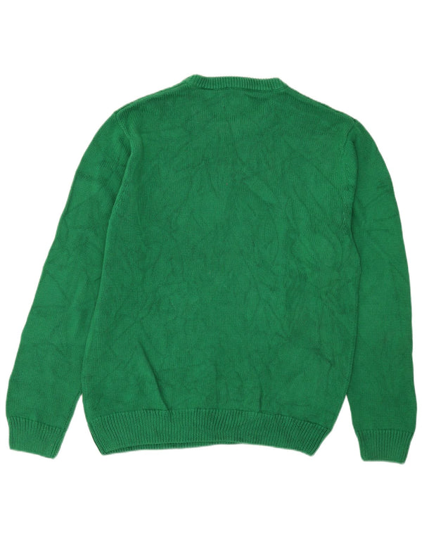 Chaps Pull à col rond pour homme en coton vert Taille L