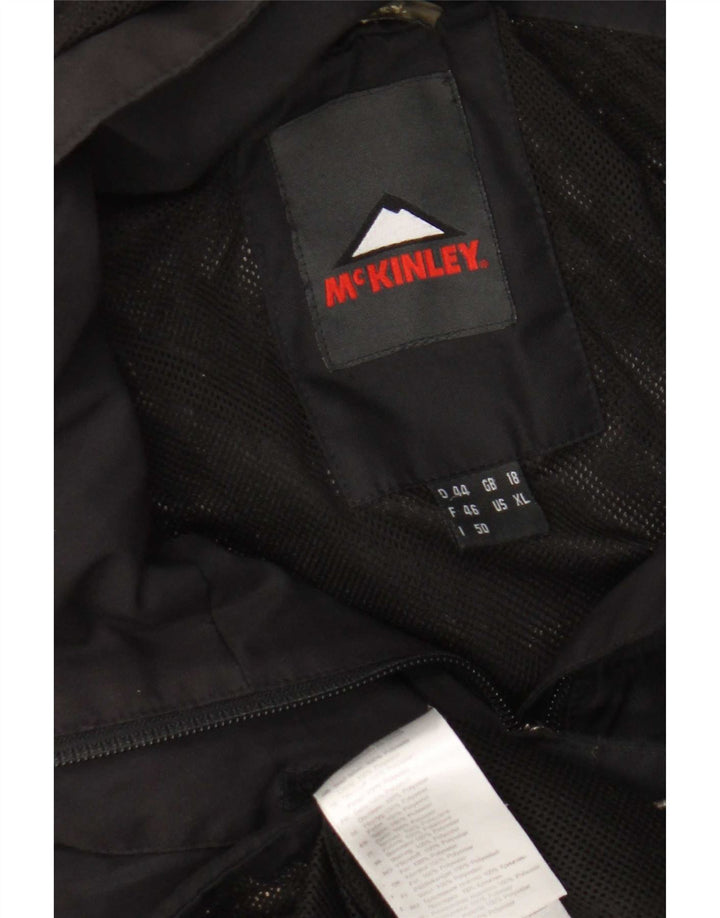 MC Kinley Veste coupe-vent à capuche pour femme UK 18 XL Noir Polyamide
