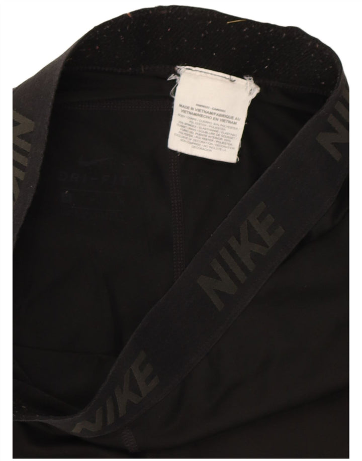 Nike Legging Capri Graphique Femme UK 12 Polyester Noir Moyen