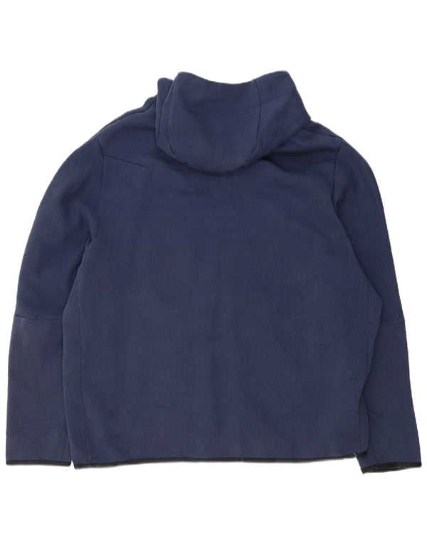 Nike Pull à capuche zippé pour homme 2XL en coton rayé bleu marine