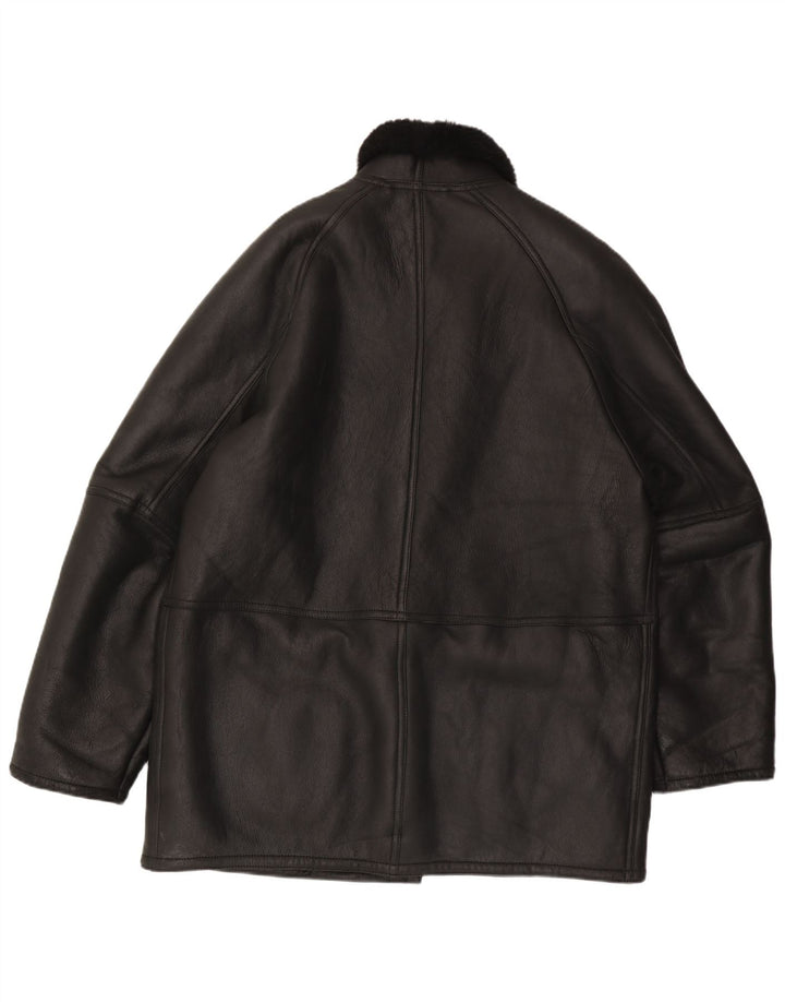 Conbipel Veste Shearling Homme IT 54 XL Cuir Noir