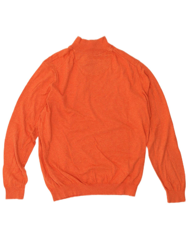 Massimo Dutti Pull Col Zippé Homme Orange Moyen