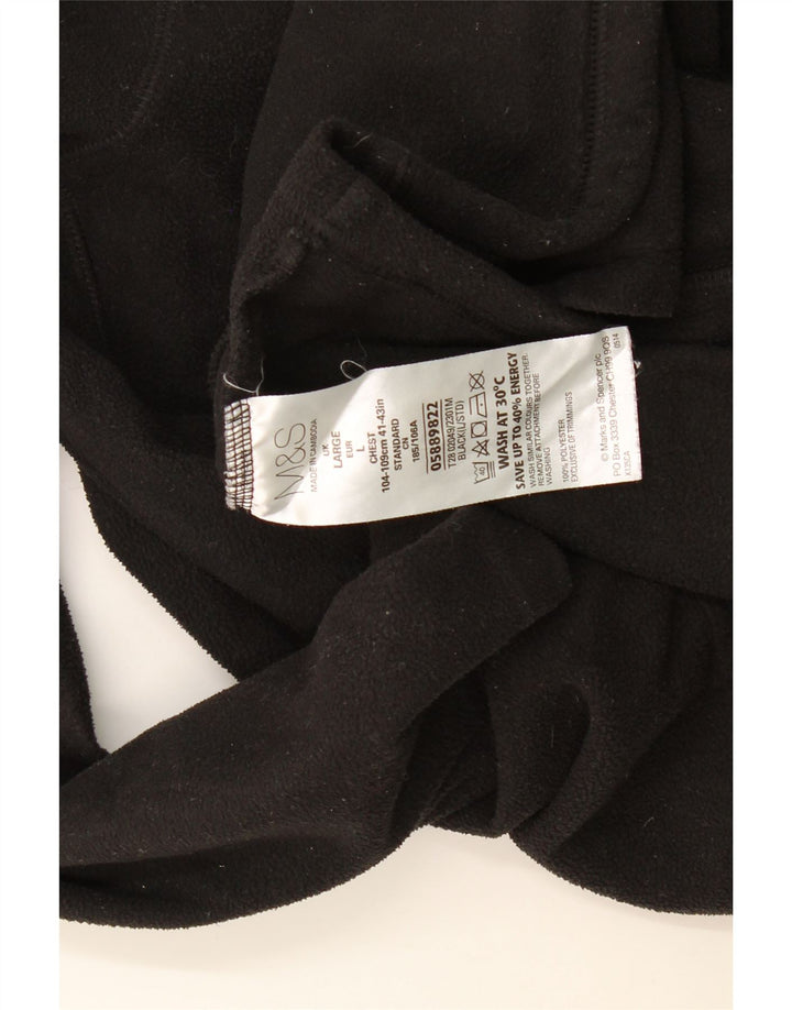 Marks & Spencer Veste polaire pour homme UK 40 Large Noir Polyester