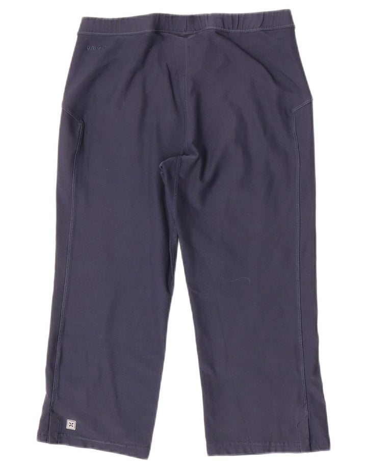 Legging Capri Nike Femme UK 10/12 Bleu Marine Moyen