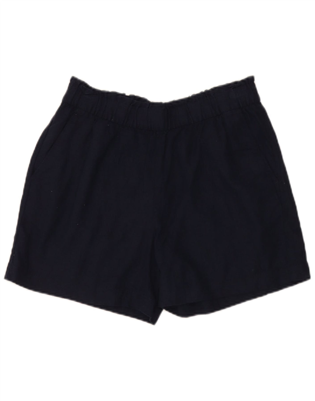 Marks & Spencer Short décontracté pour femme UK 12 Medium W32 Bleu marine Lin
