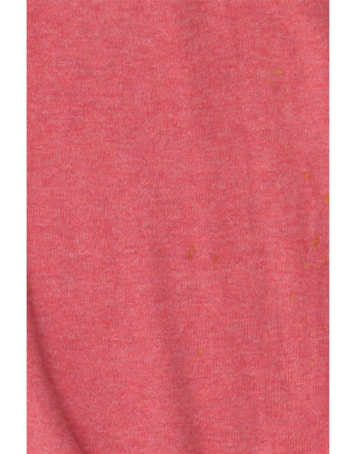 Marks & Spencer Pull col V coupe classique pour homme en coton rose moyen