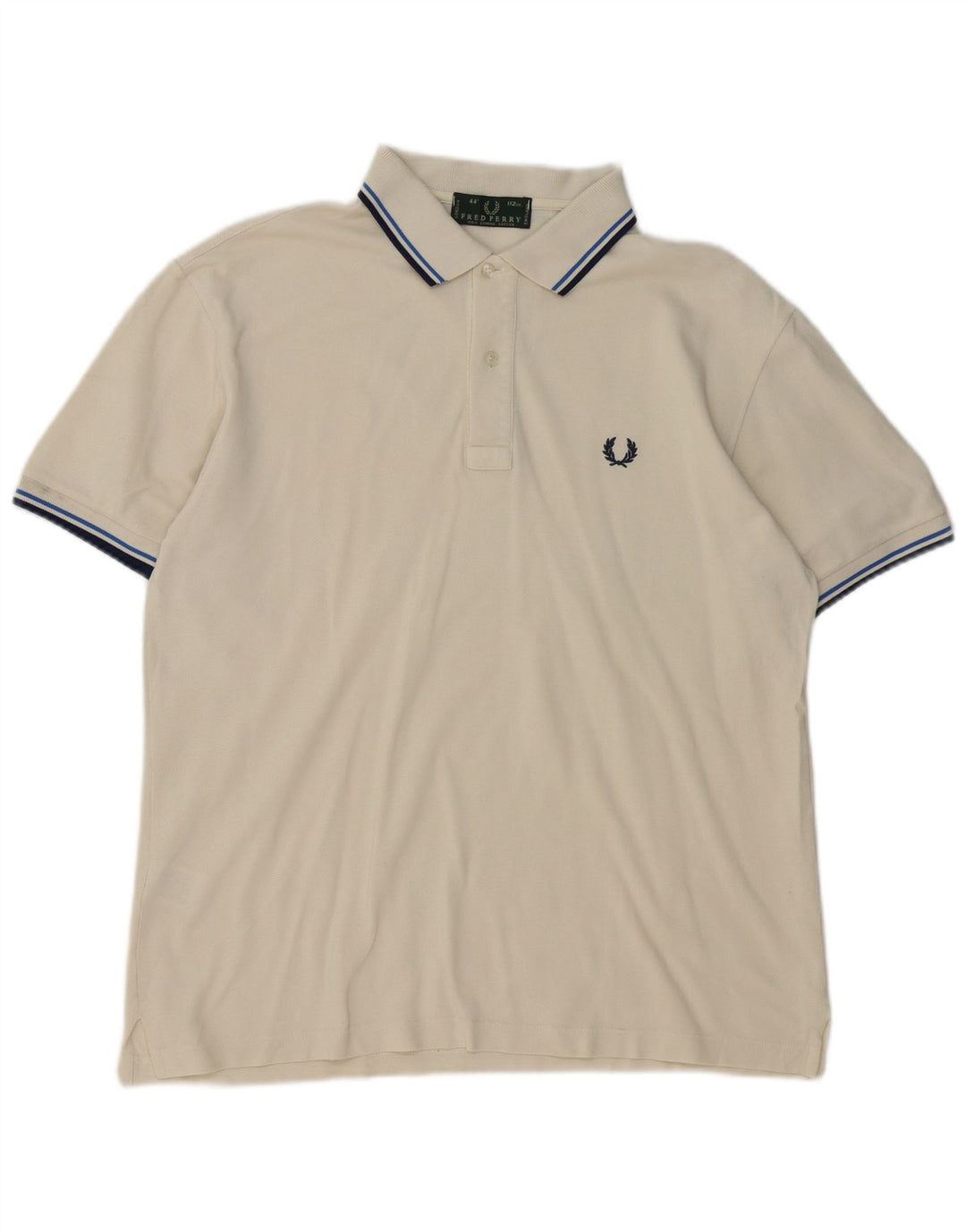 Fred Perry Polo Homme Coton Rayé Blanc Moyen