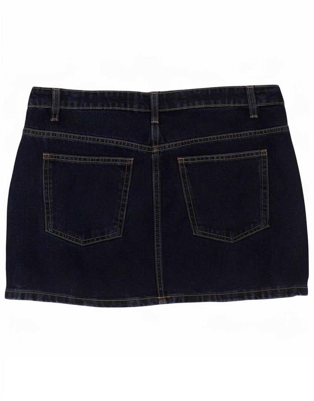 Zara Femme Mini Jupe En Jean Moyen W28 Bleu Marine Coton