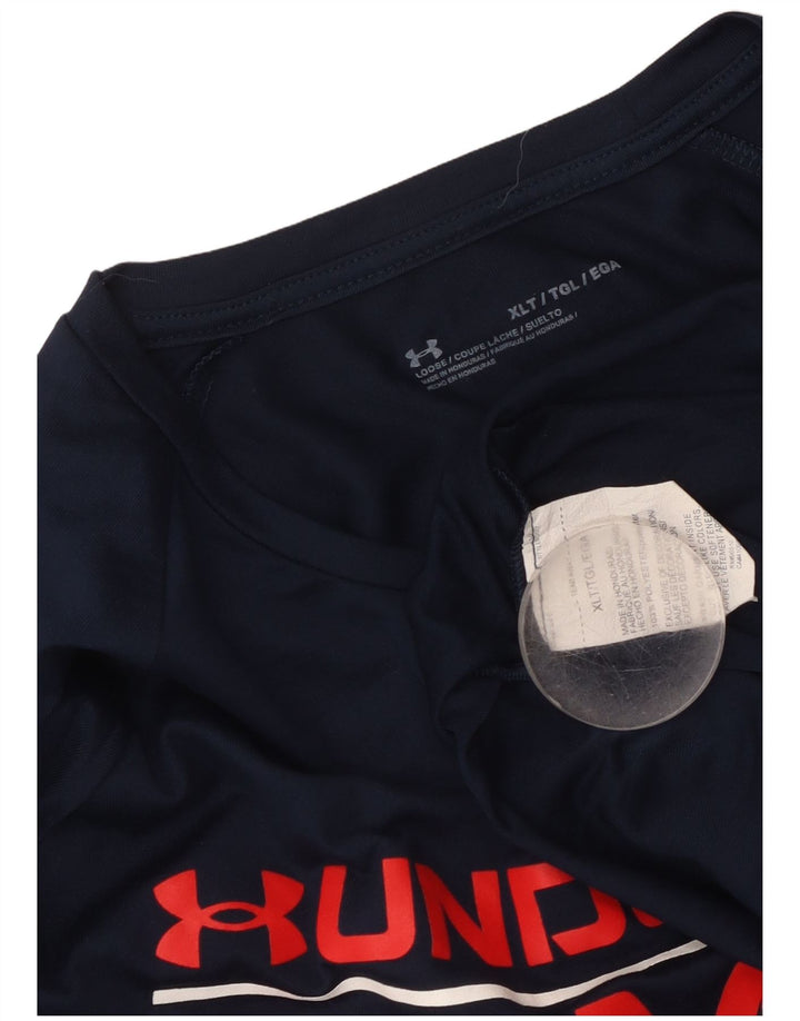 UNDER ARMOUR T-shirt graphique pour homme XL Bleu marine Polyester