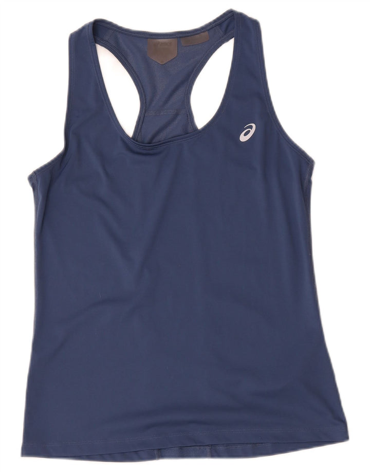 Asics Débardeur Femme UK 14 Large Bleu Marine Polyester