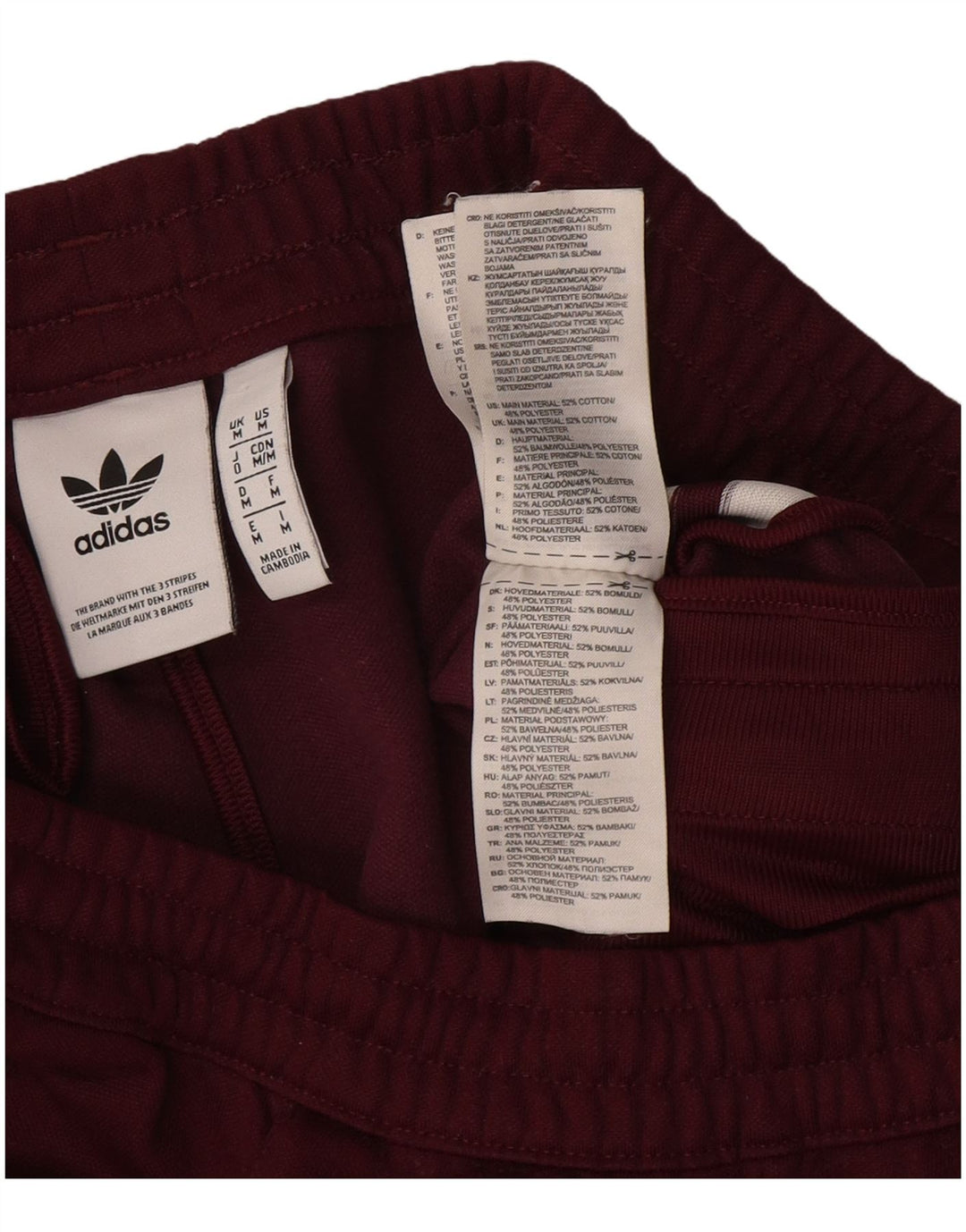Adidas Pantalon de survêtement pour homme en coton bordeaux moyen