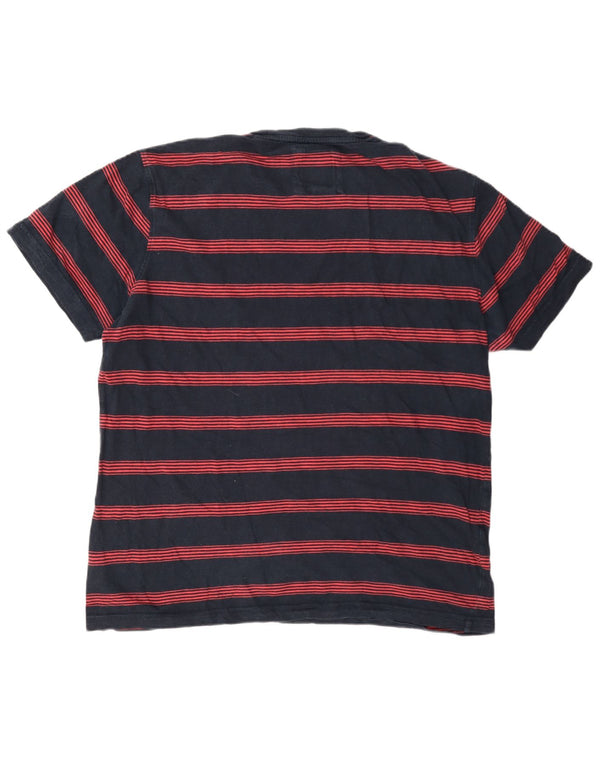 Crew Clothing T-Shirt Homme Haut Large Bleu Marine Rayé Coton