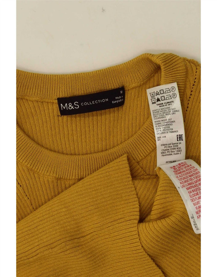 Marks & Spencer Débardeur pour femme UK 10 Small Jaune Viscose