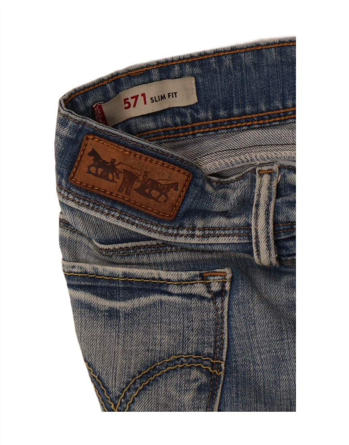 Levi's Jean Slim 571 Taille Basse Femme W26 L34 Bleu