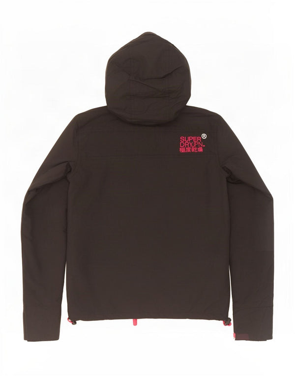 Superdry Veste de pluie à capuche Windcheater pour femme UK 6 XS Nylon noir
