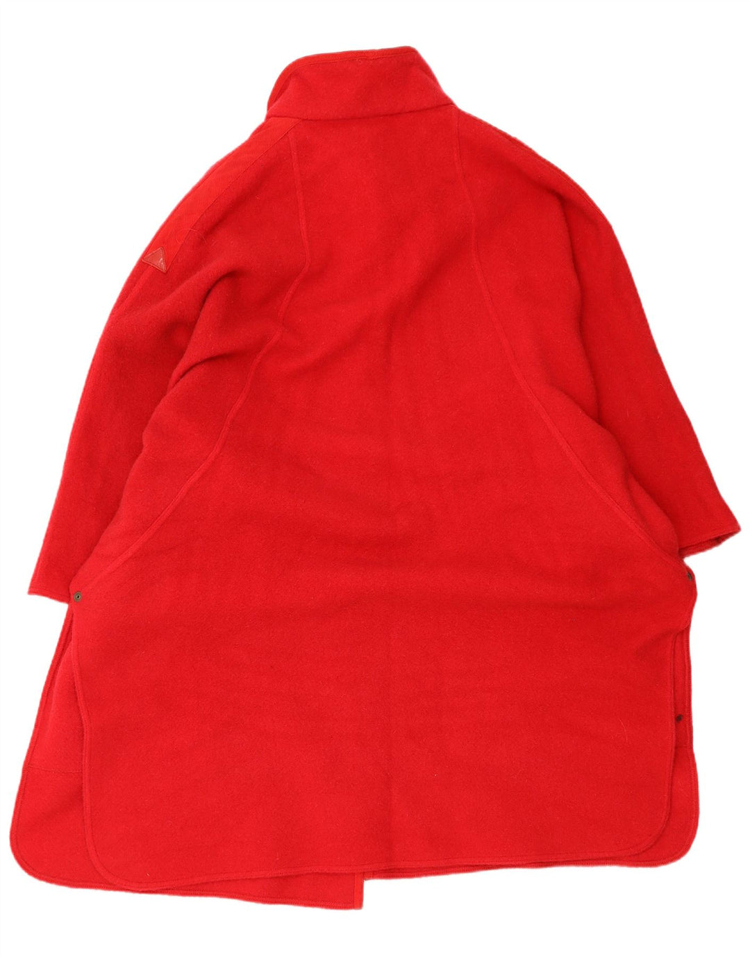 Manteau poncho vintage pour femme, taille unique, laine vierge rouge