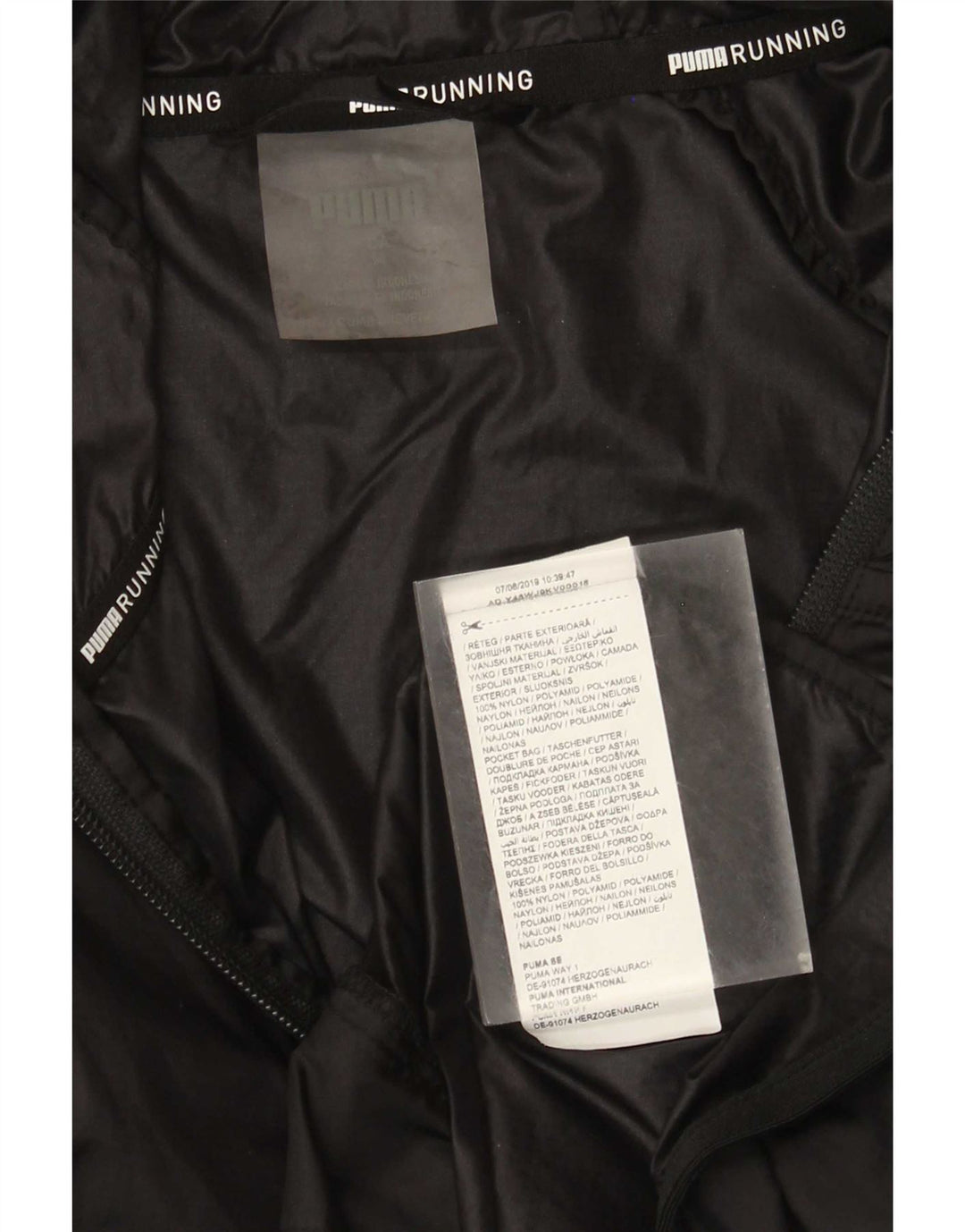Puma Veste de Survêtement de Course à Capuche Homme Noir Moyen Nylon