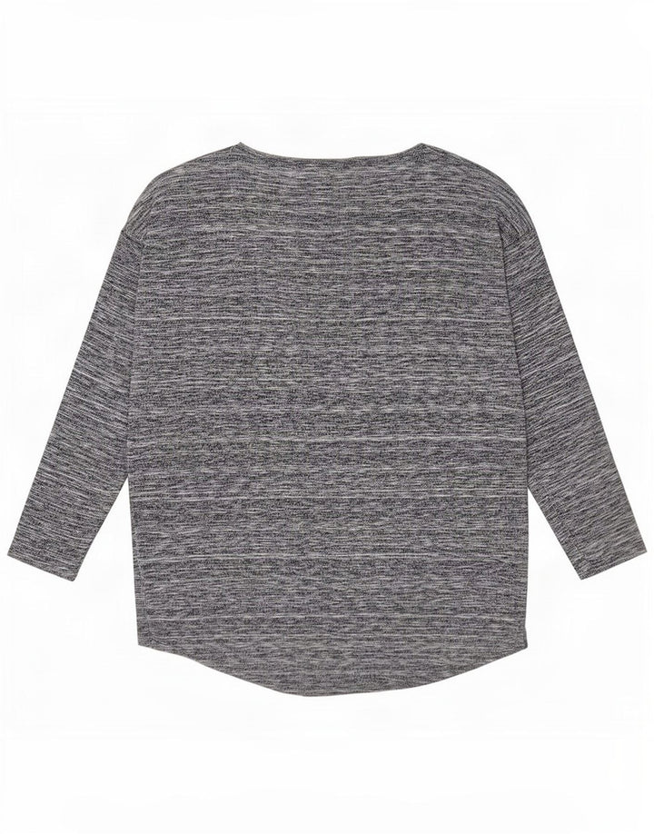 Phase Eight Top Femme Manches Longues UK 42 Gris Moyen Viscose Moucheté