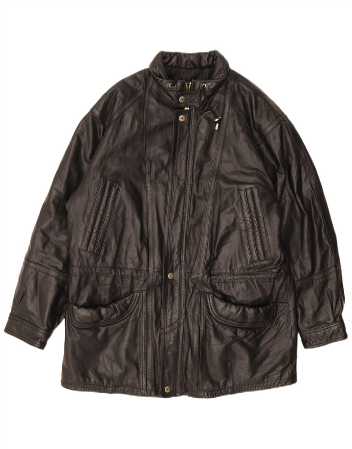 M. Flues Veste en cuir pour homme UK 40 Large Noir