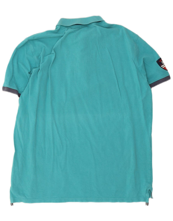 U.S. Polo Assn. Polo Homme 2XL Coton Colorblock Turquoise