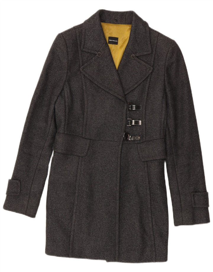 Penny Black Manteau Femme UK 8 Petite Laine Grise