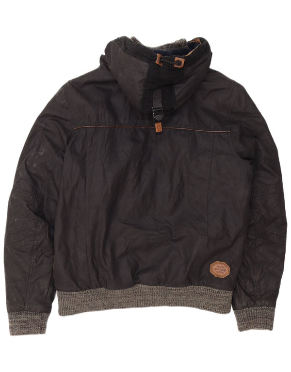 Naketano Veste coupe-vent à capuche pour homme UK 42 XL Coton noir