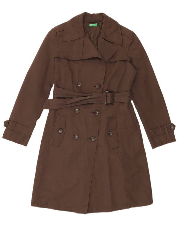 BENETTON Trench Femme IT 42 Coton Marron Moyen