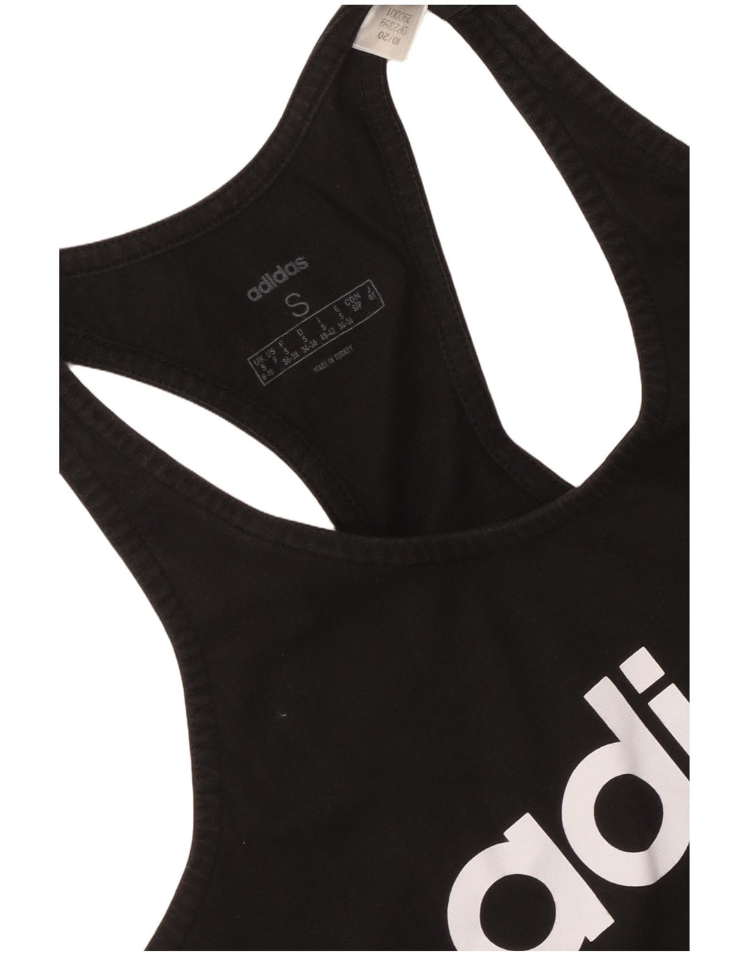 Adidas Débardeur graphique pour femme UK 8/10 Petit Noir