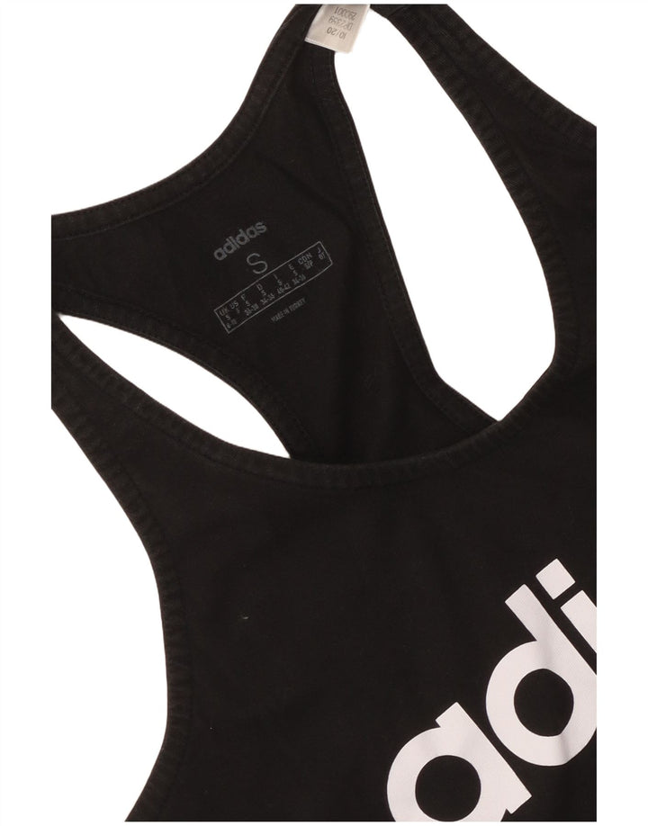 Adidas Débardeur graphique pour femme UK 8/10 Petit Noir