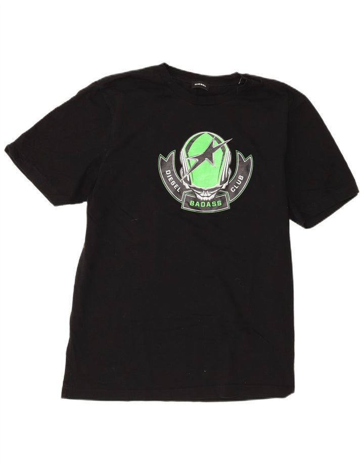 Diesel T-Shirt Graphique Homme Grand Noir Coton