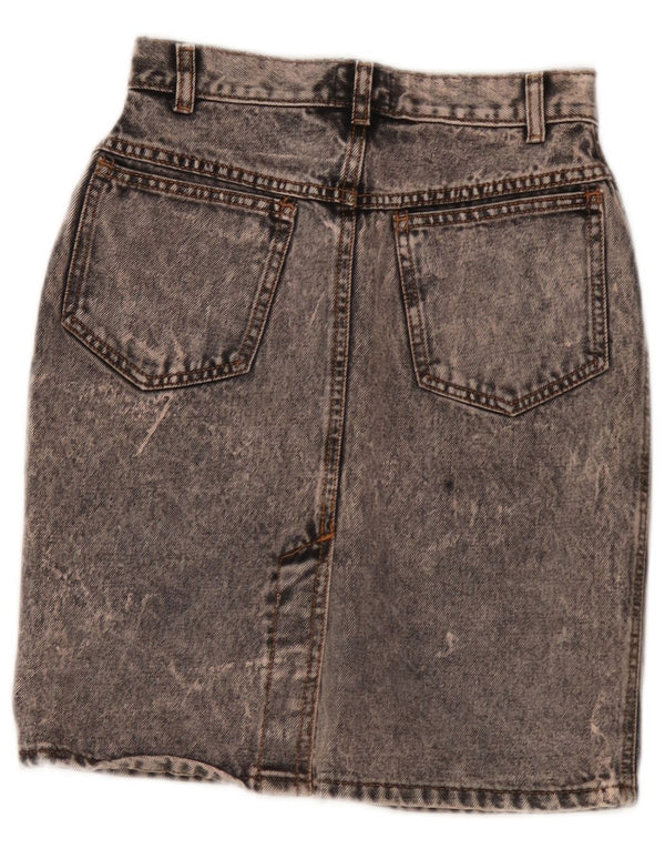 jupe en denim femme vintage IT 34 2XS W24 Coton gris