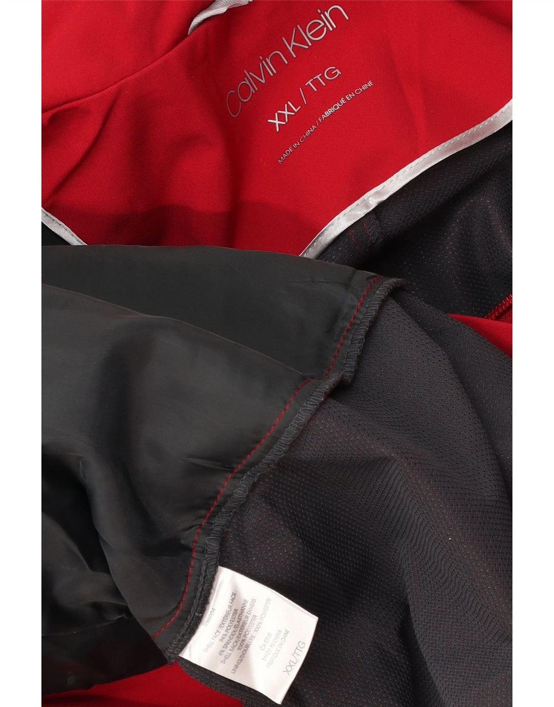 Calvin Klein Imperméable Femme UK 20 2XL Rouge Polyester