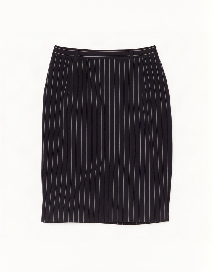 Mondi Jupe Midi Femme EU 40 Moyen W28 Bleu Marine Rayé Polyester