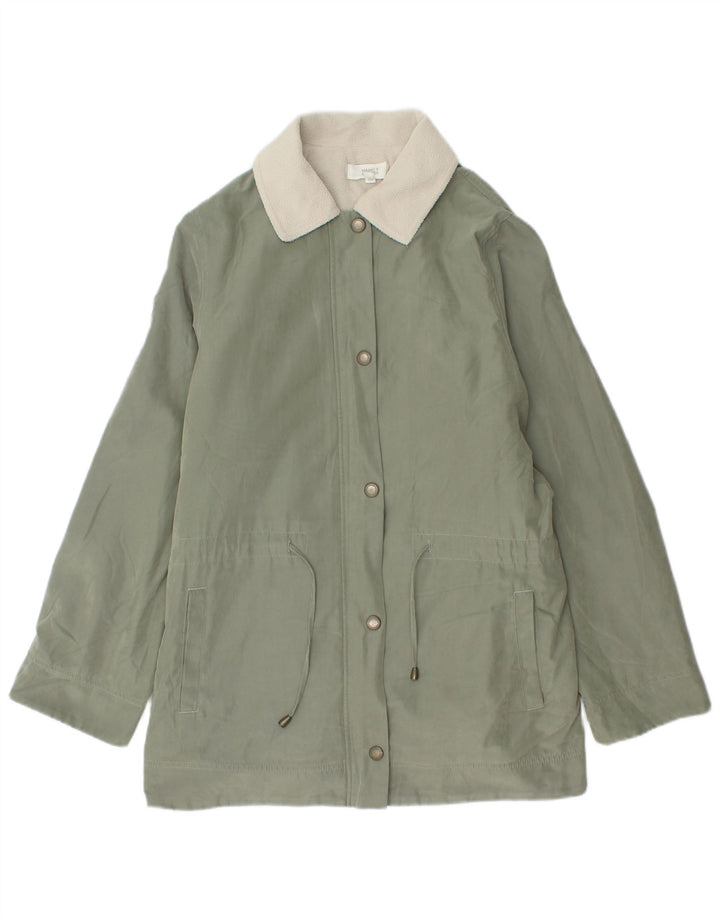 Marks & Spencer Veste parka surdimensionnée Sherpa pour femme UK 14 Large Vert