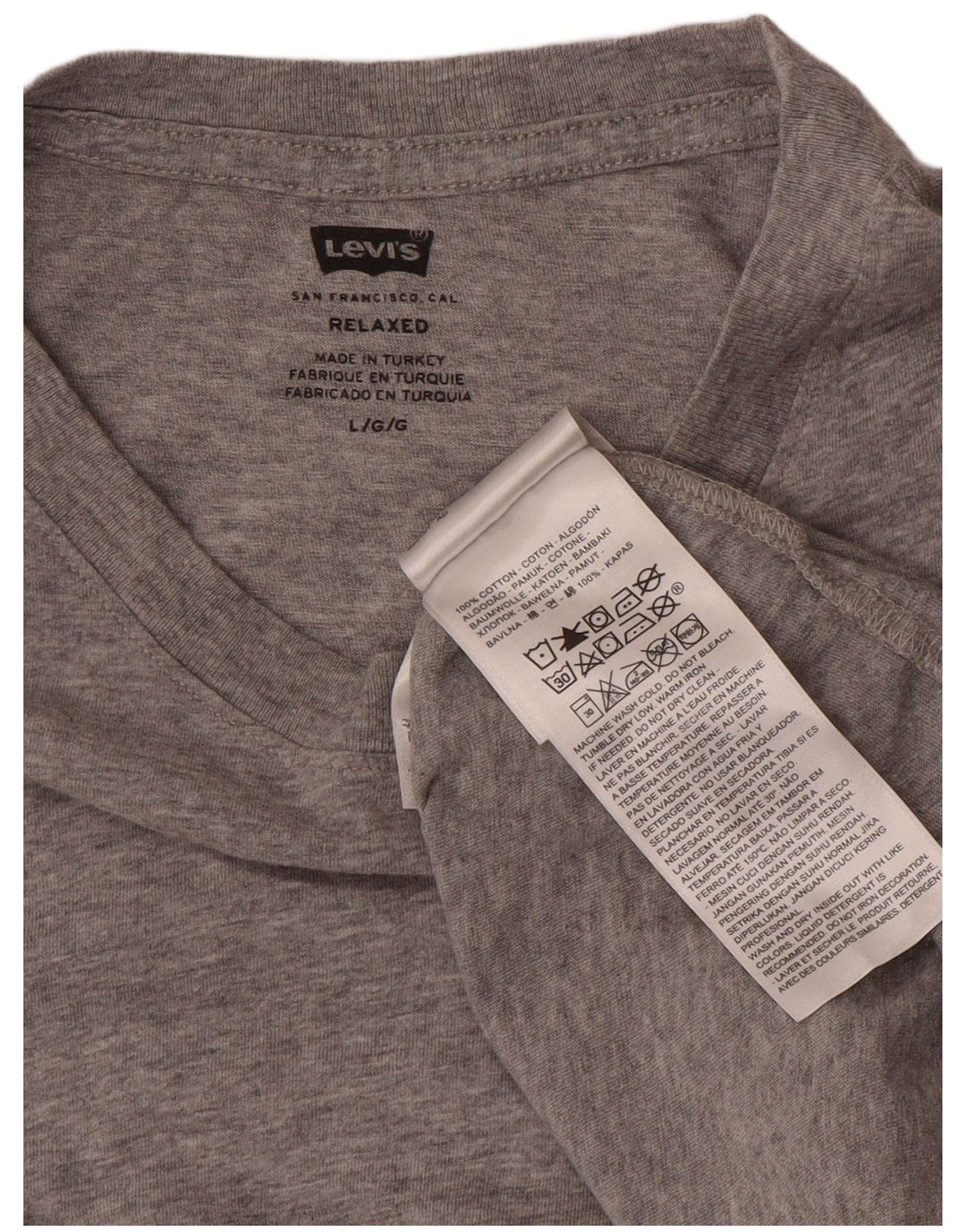 Levi's T-Shirt Relaxed Homme Gris Large Coton